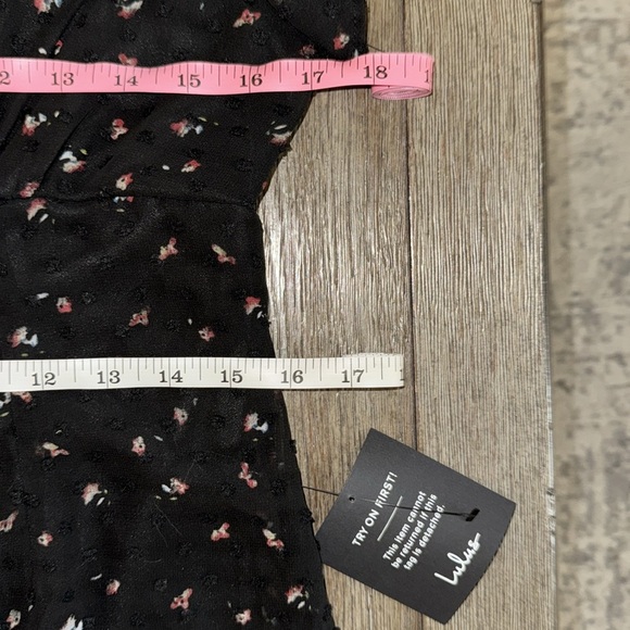 Lulus So Kiss Me Black Floral Print Swiss Dot Maxi Dress - Picture 11 of 12